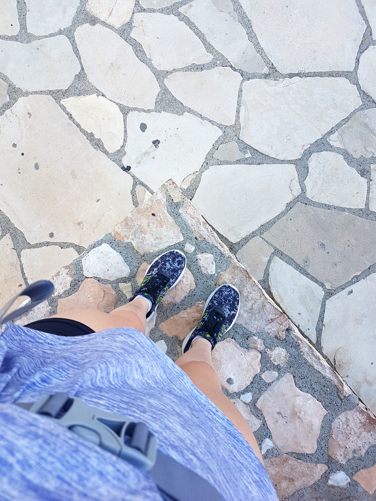 Feet Standing on Stone Floor | Chapel of Prophet Elias in Protaras Cyprus