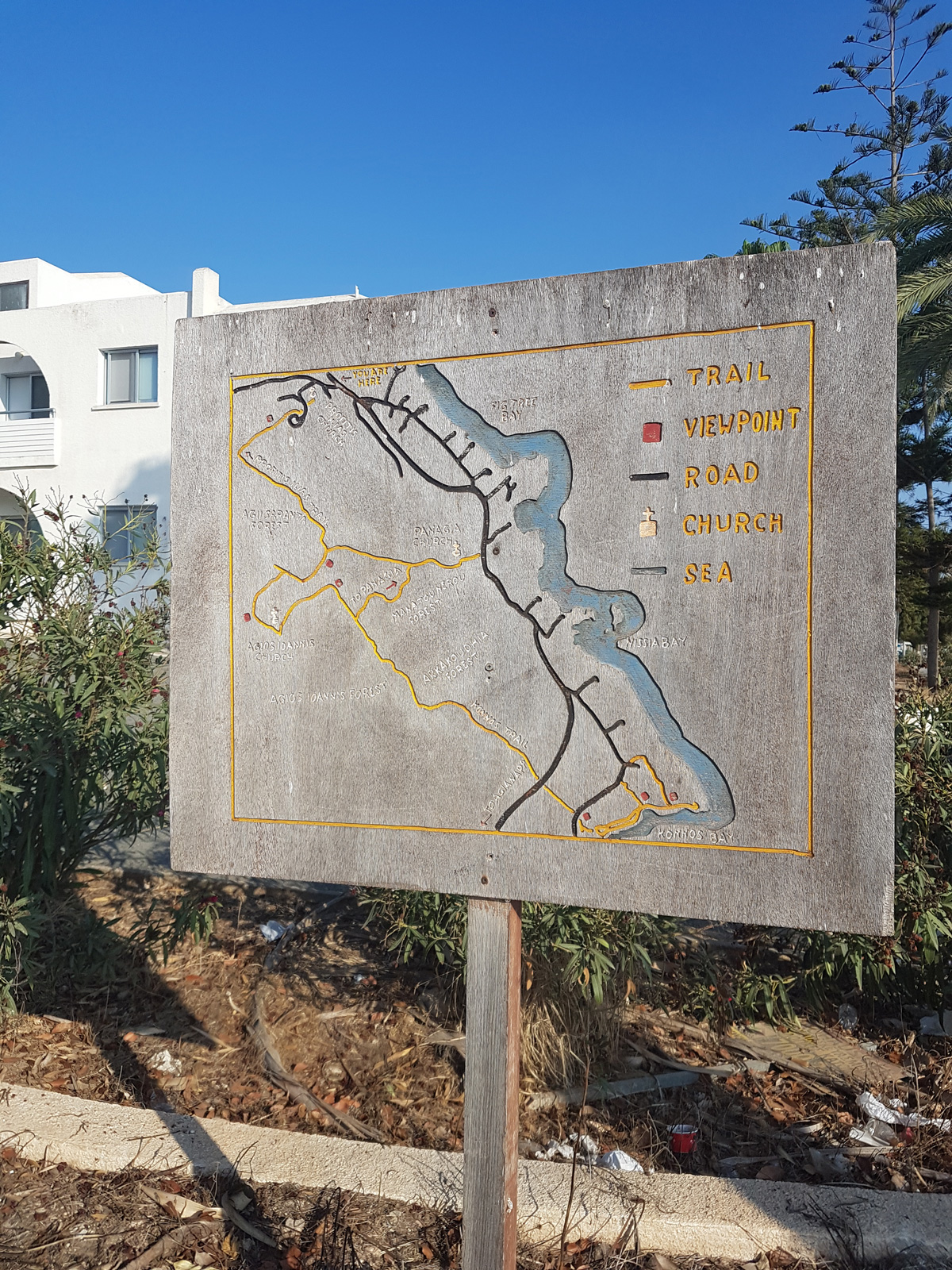 Protaras Coast Trail Map | Chapel of Prophet Elias in Protaras Cyprus