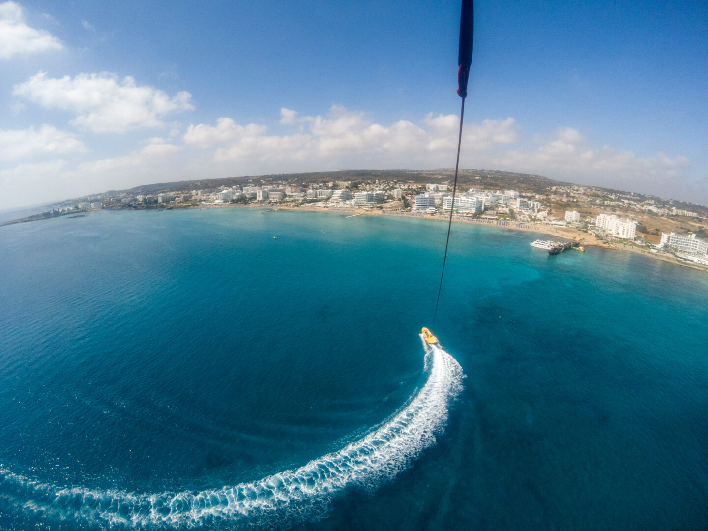 View of Cyprus Eastern Coast From Parasail