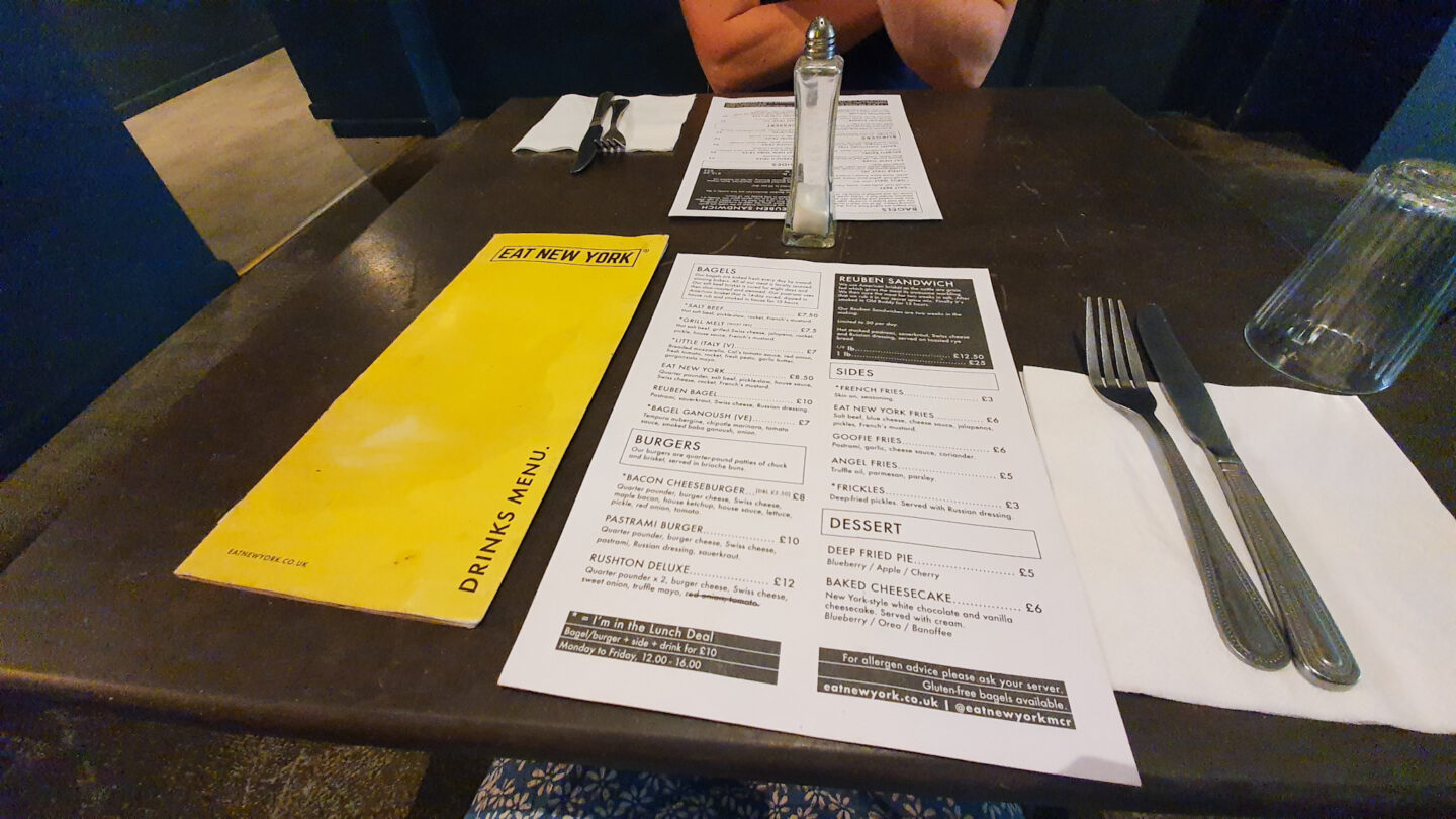 Eat New York Menu Manchester