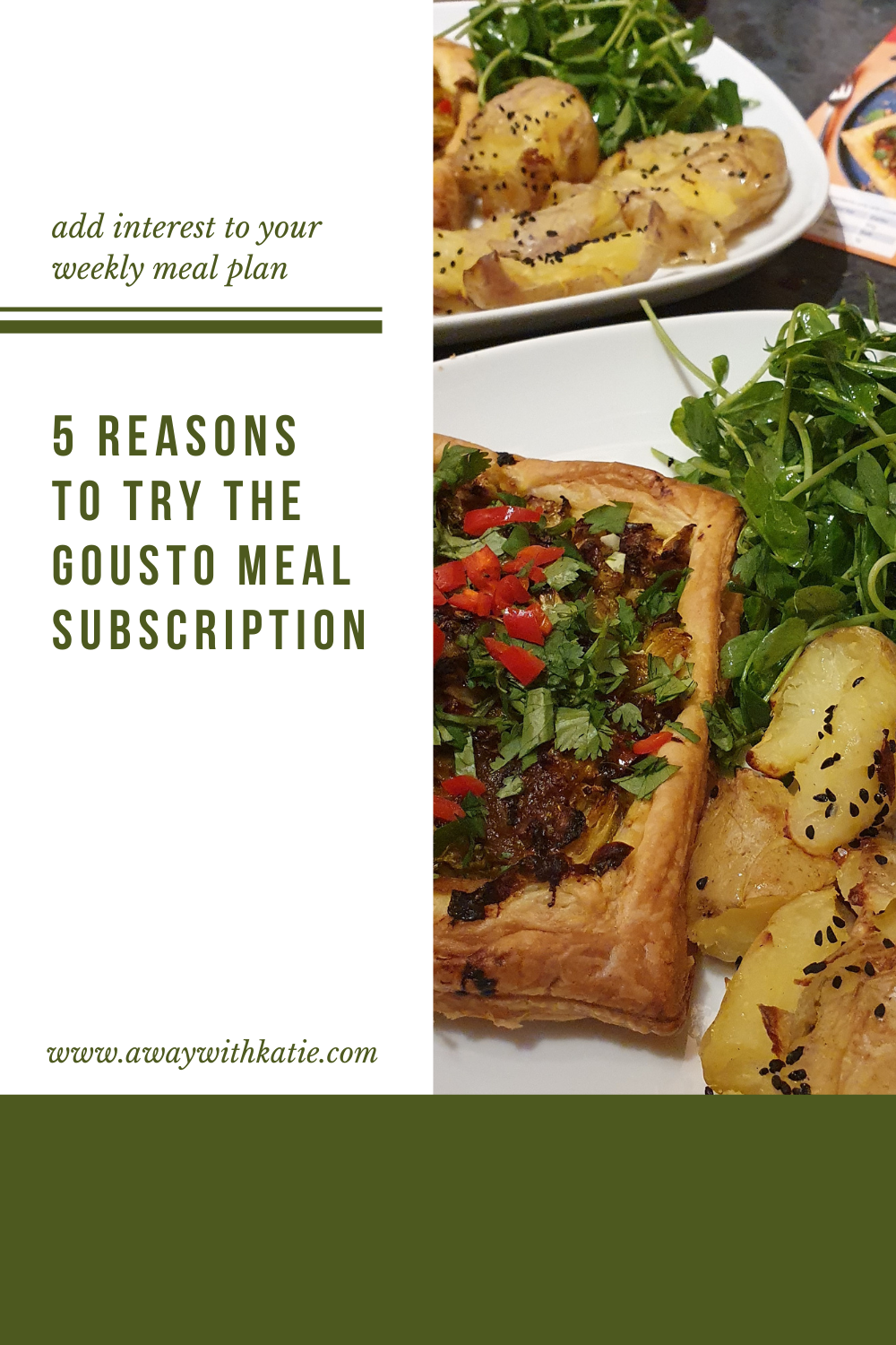 5 Reasons to Try the Gousto Box | Make your meal times more interesting and simple with this subscription box. | www.awaywithkatie.com